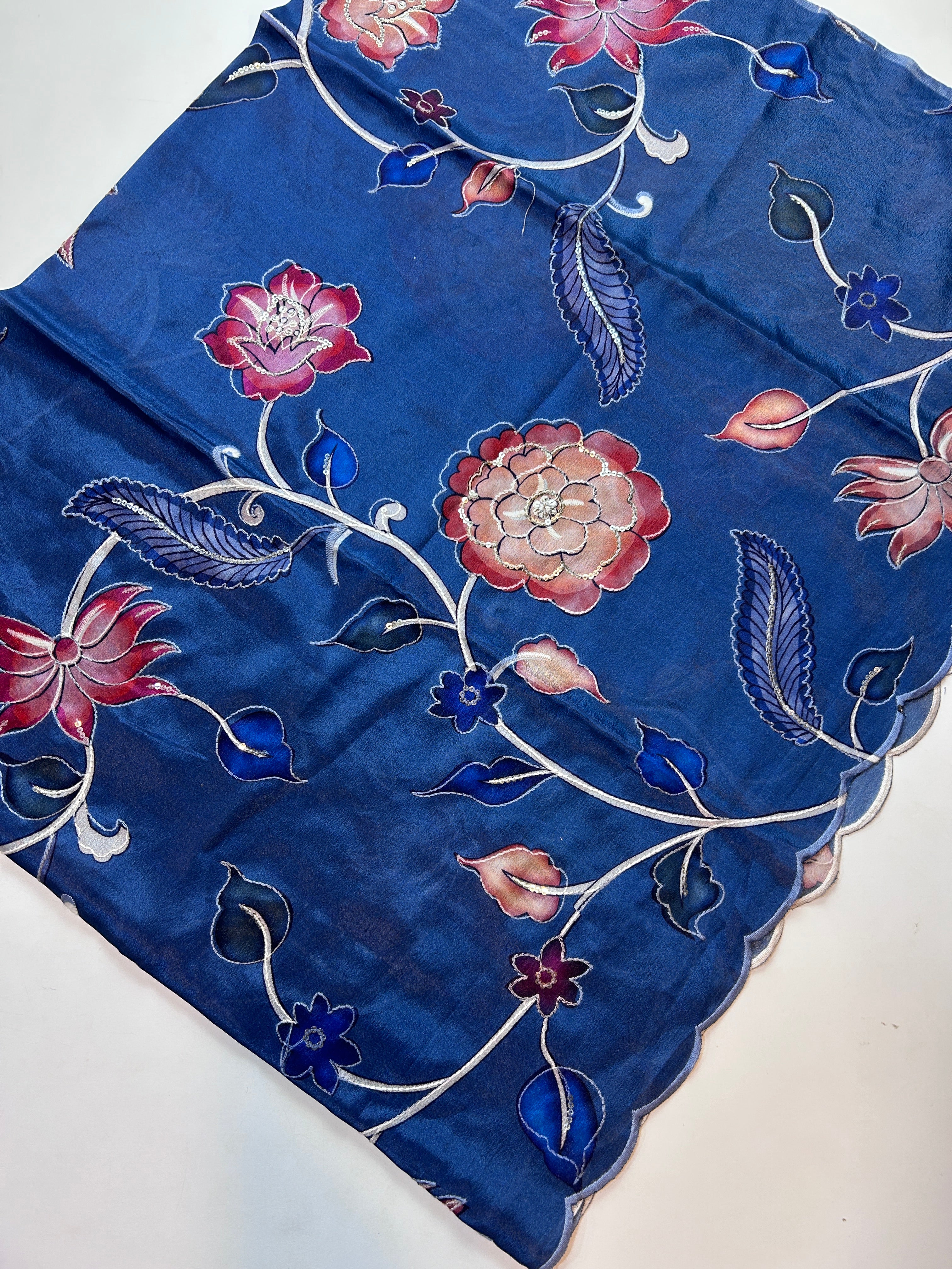 (4)DESGINER BLOUSE PIECE ALL OVER DESIGN 80CMS SAREE PANNA