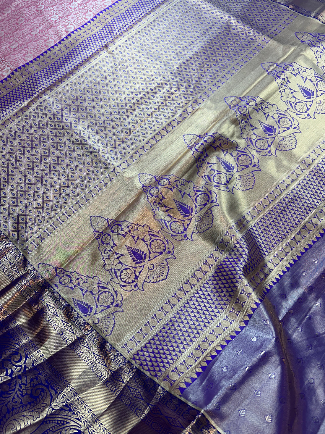 Beautiful semi kanchi pattu saree-6