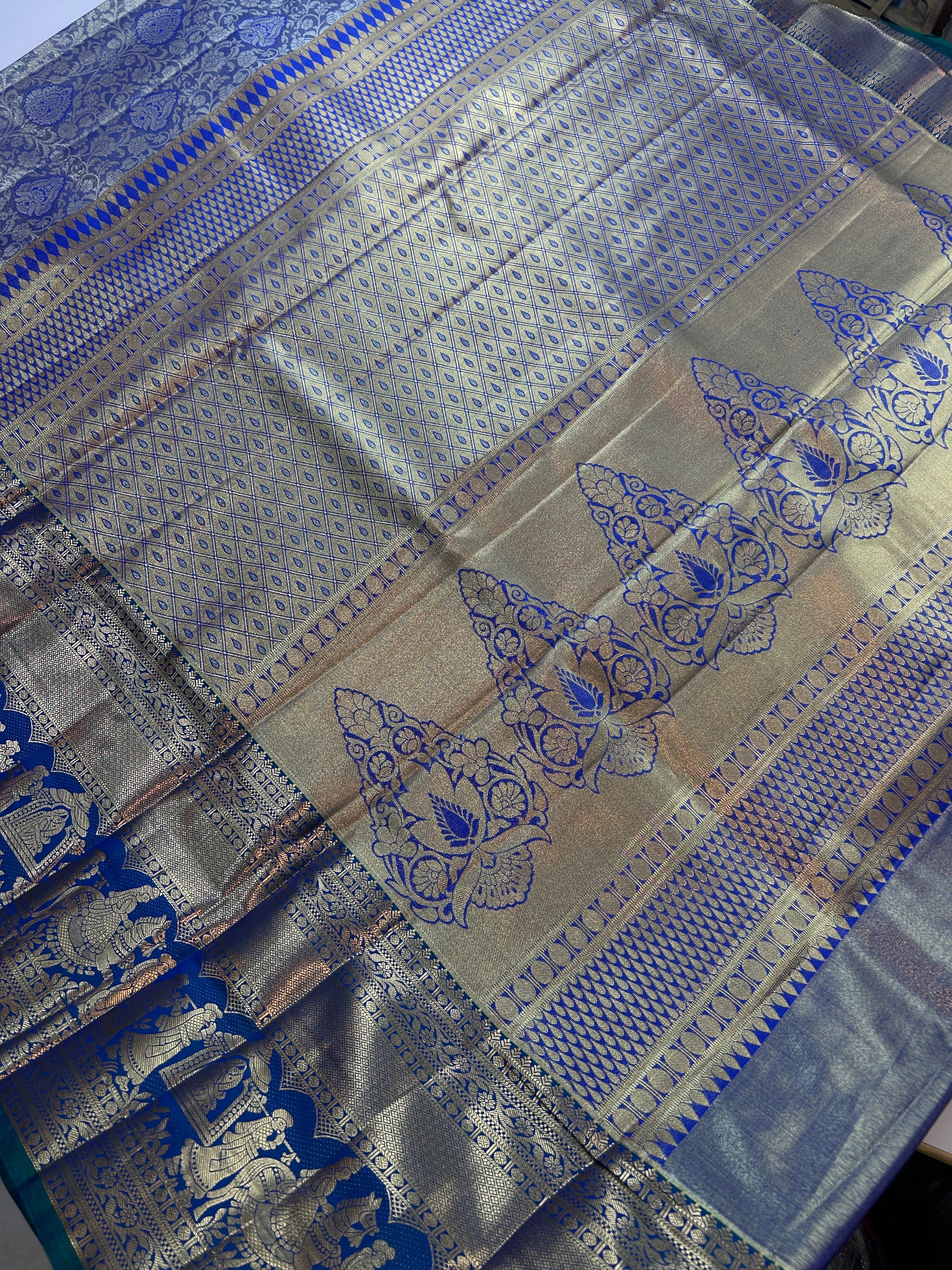 Beautiful semi kanchi pattu saree-5