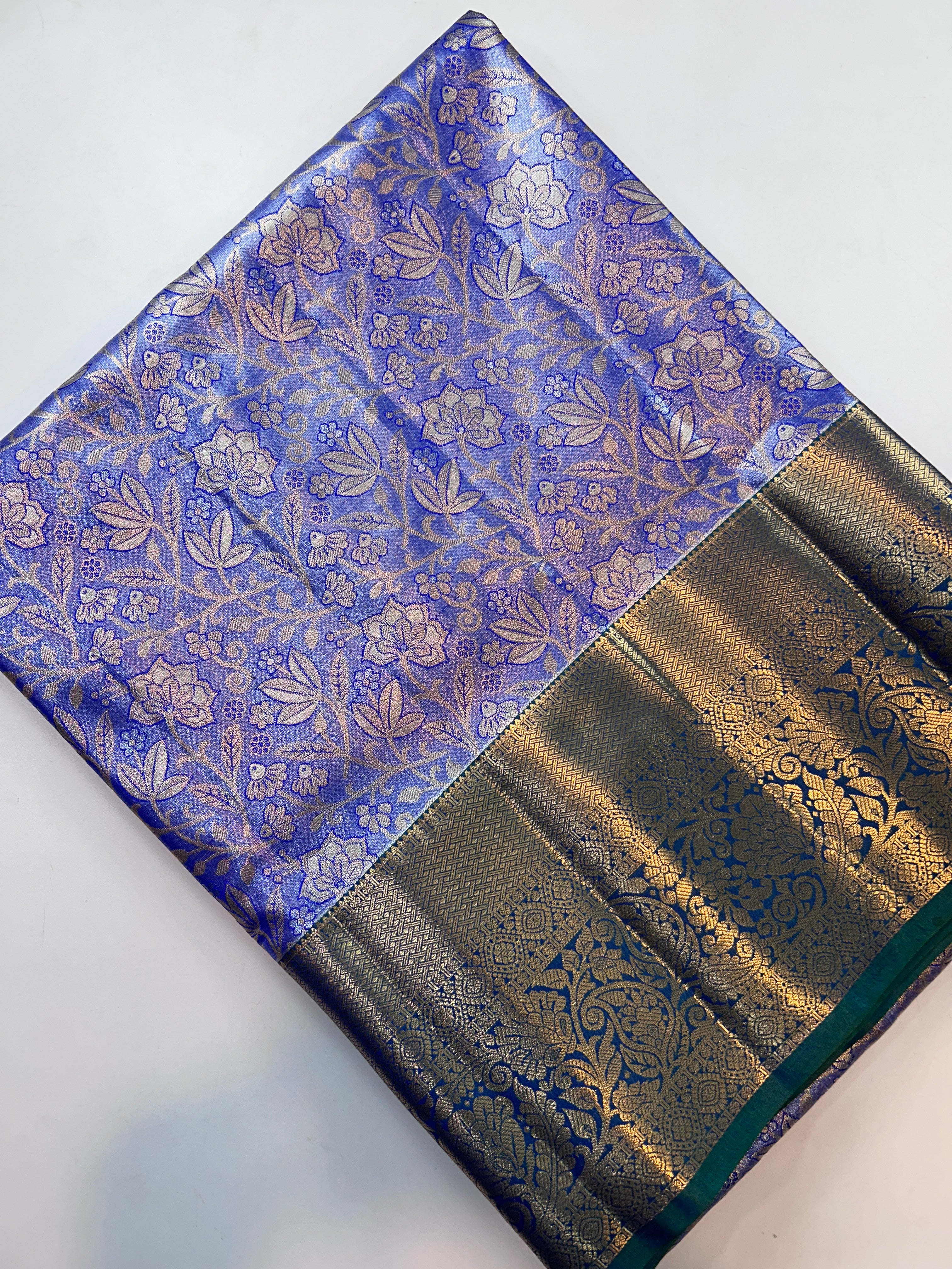 Beautiful semi kanchi pattu saree-8