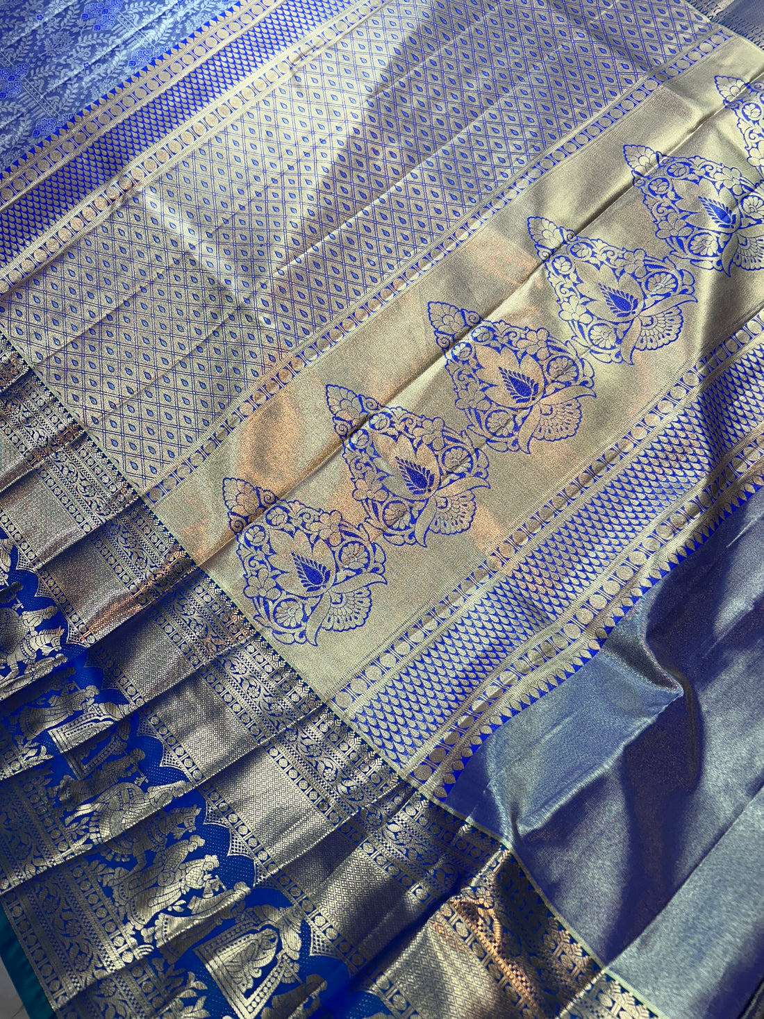 Beautiful semi kanchi pattu saree-2