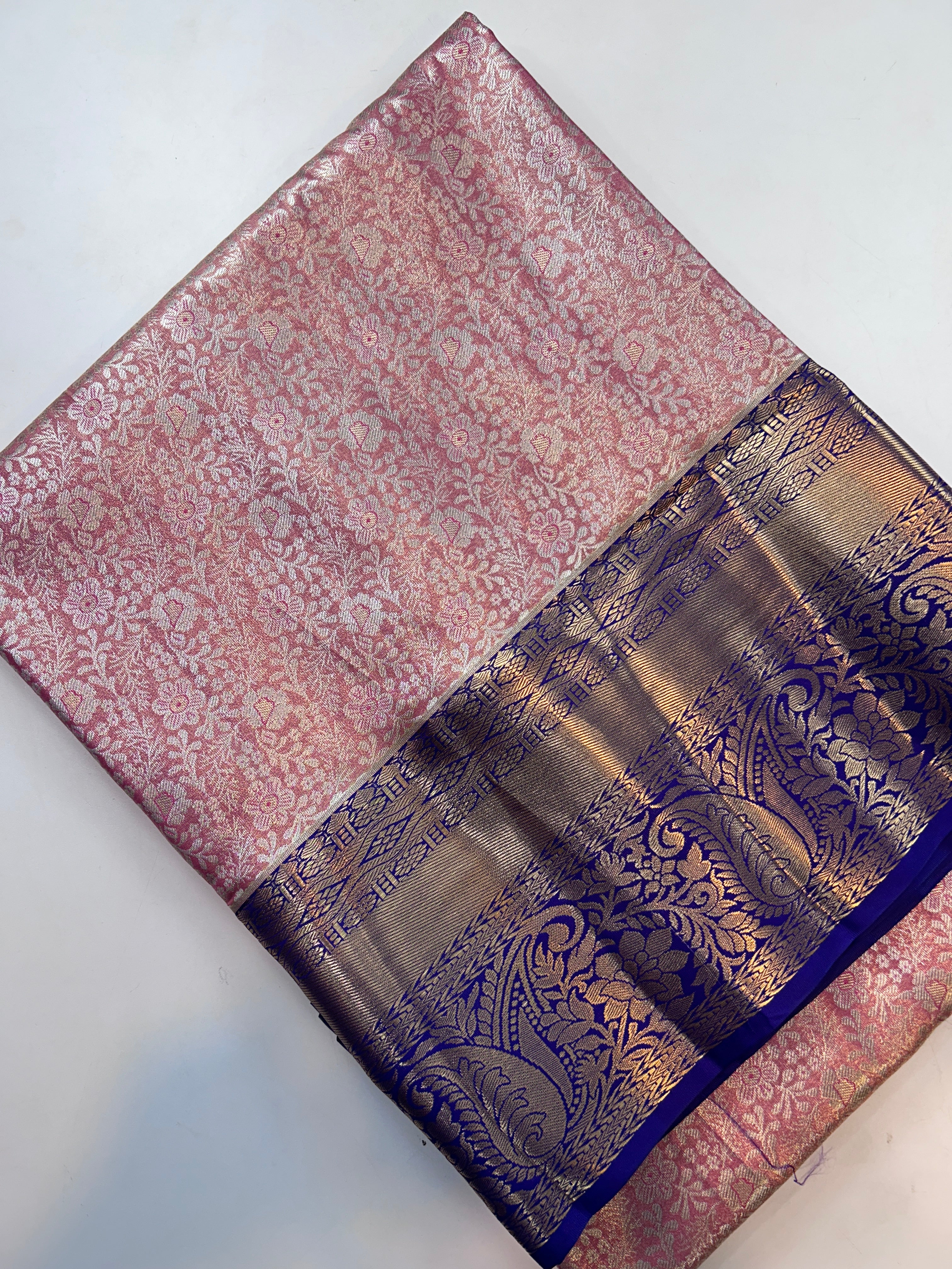 Beautiful semi kanchi pattu saree-6
