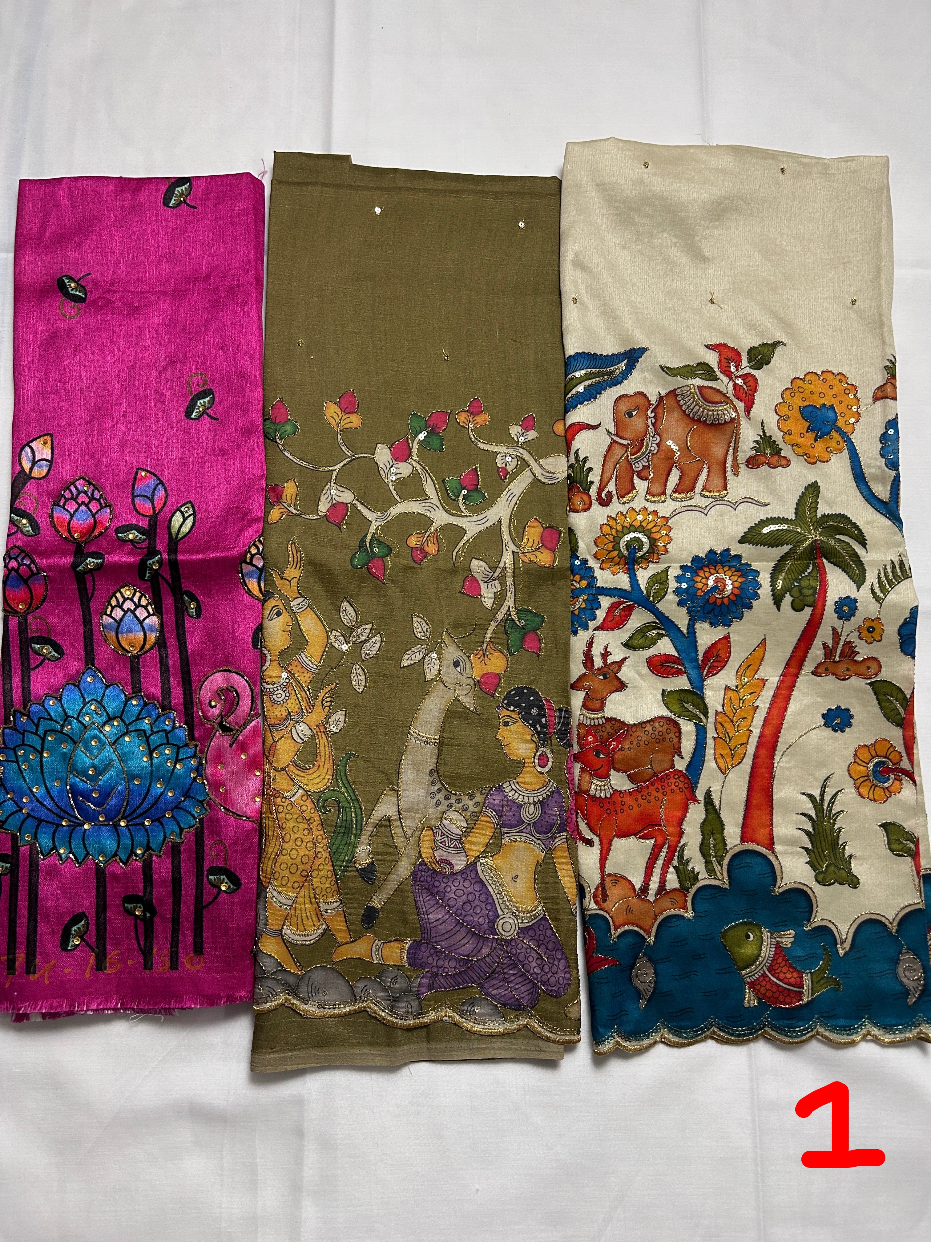 [01]Designer blouses 80cms saree panna combo offer pack of three